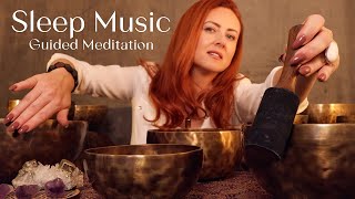 Soft Spoken Bowls Meditation for SLEEP 💜 ASMR Qi Sounds Sleep Music Himalayan Singing Bowls [upl. by Jorie]