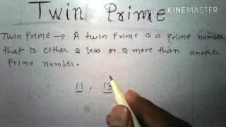 twin prime numbersdefinitionwith example hindi [upl. by Irrot]