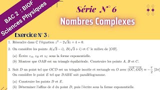 Exercices corrigés TD N° 6 Nombres complexes  Exercice 3 [upl. by Odnamla]