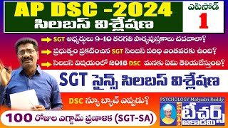 AP DSC  SYLLABUS ANALYSIS  1  SGT SCIENCE  MALYADRI REDDY TEACHERS ACADEMY apdsc [upl. by Power]