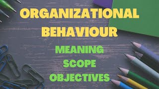 Organizational Behaviour I Organizational Behaviour Chapter 1 [upl. by Nirek]