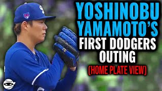 Yoshinobu Yamamotos 1st Outing HOME PLATE VIEWS mlb [upl. by Nellda]