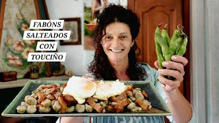 FABÓNS SALTEADOS CON TOUSIÑO 🫘 receta antiguae consellos 😃  NUSKA [upl. by Ajnat]