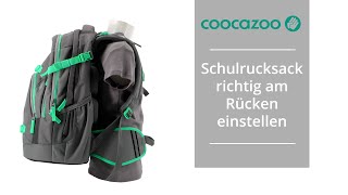 coocazoo Schulrucksäcke richtig am rücken einstellen [upl. by Teresa453]