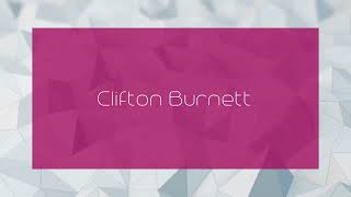 Clifton Burnett  appearance [upl. by Nageet]