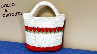 PASO A PASO PARA TEJER BOLSO A CROCHET [upl. by Yssirc968]