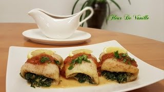 Filets de sole farcieStuffed Sole Fillets شرائح سمك الصول محشوة [upl. by Rehnberg]