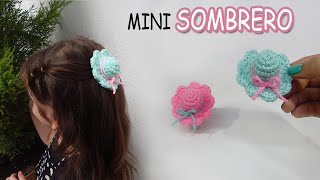 Mini Sombrero tejido a crochet con sobrantes de hilo [upl. by Eanahc380]