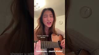 intentions by justin bieber  sally kim  cover justinbieber singing muisc [upl. by Oirtemed70]