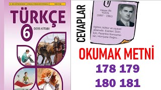 Okumak metni 6 Sınıf Türkçe Ders Kitabı MEB Sayfa 178 179 180 181 Cevaplar [upl. by Amann721]