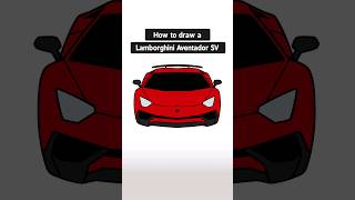 How to Draw a Lamborghini Aventador SV  Step by Step Car Drawing [upl. by Dyrrej850]