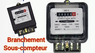 Brancher un sous compteur comment brancher un compteur كيفية توصيل عداد كهرباء ثانوي [upl. by Alina]