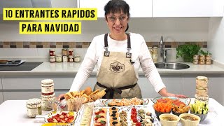 10 ENTRANTES RÁPIDOS para Navidad [upl. by Brucie]