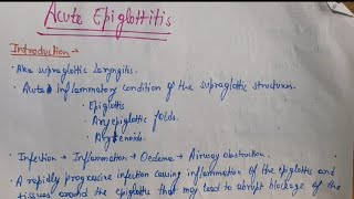 Acute Epiglottis ENT [upl. by Aramac71]