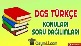 2025 DGS Türkçe Konuları ve Soru Dağılımı [upl. by Leehar124]