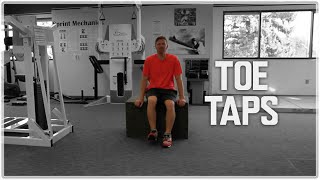 Seated Toe Taps  Improve Anterior Tibialis Strength to Run Faster [upl. by Namyac]